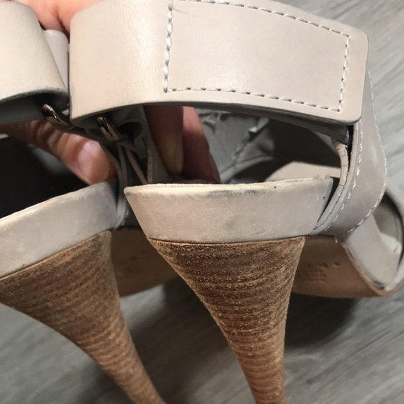 Theory Light Taupe Sling Back Crisscross Heeled Sandals size 37 - Picture 8 of 10